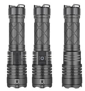 BIKIGHT XHP70 1500LM 300m Ultrabright Strong Flashlight Powerful LED Torch Type-C Rechargeable Telescopic Zoom