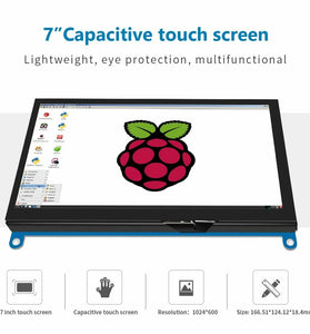 7Inch IPS/TN AIDA64 LCD Display mini pc Touch HDMI Module 1024 x 600 for Raspberry Pi 3 Pi4 PC Monitor Moniteur Orange pi