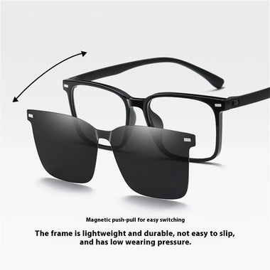 Magnetic Sunglasses for Men Women Fashion Square Lightweight Outdoor UV400 Sunshade Fishing Driving Eyeglasses