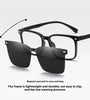 Magnetic Sunglasses for Men Women Fashion Square Lightweight Outdoor UV400 Sunshade Fishing Driving Eyeglasses