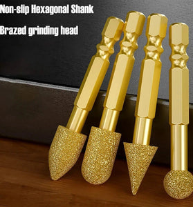 Heavy Duty Rotary Chisels Hexagonal Handle 6pcs Set Compatible with Electric Drills for Metal Stone Ceramic Woodworking Grinding Polishing Carving Precision Cutting Tools High Performance Tips