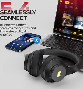 MONSTER Mission100 Gaming Headset Wireless bluetooth 5.4 Headphone 40mm Driver Unit AI Noise Cancelling 40H Playback Foldable 3.5MM AUX Over-ear Headphones