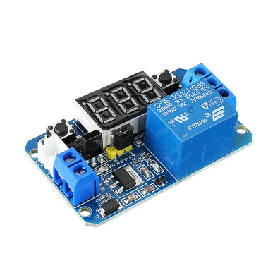 3pcs 12V DC Infrared Remote Control Full-function Delay Cycle Timing Relay Module with LED Digital Display with Remote Controller