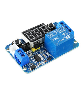 3pcs 12V DC Infrared Remote Control Full-function Delay Cycle Timing Relay Module with LED Digital Display with Remote Controller