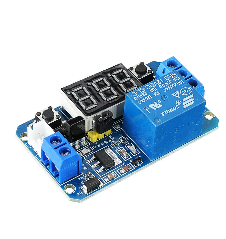 3pcs 12V DC Infrared Remote Control Full-function Delay Cycle Timing Relay Module with LED Digital Display with Remote Controller