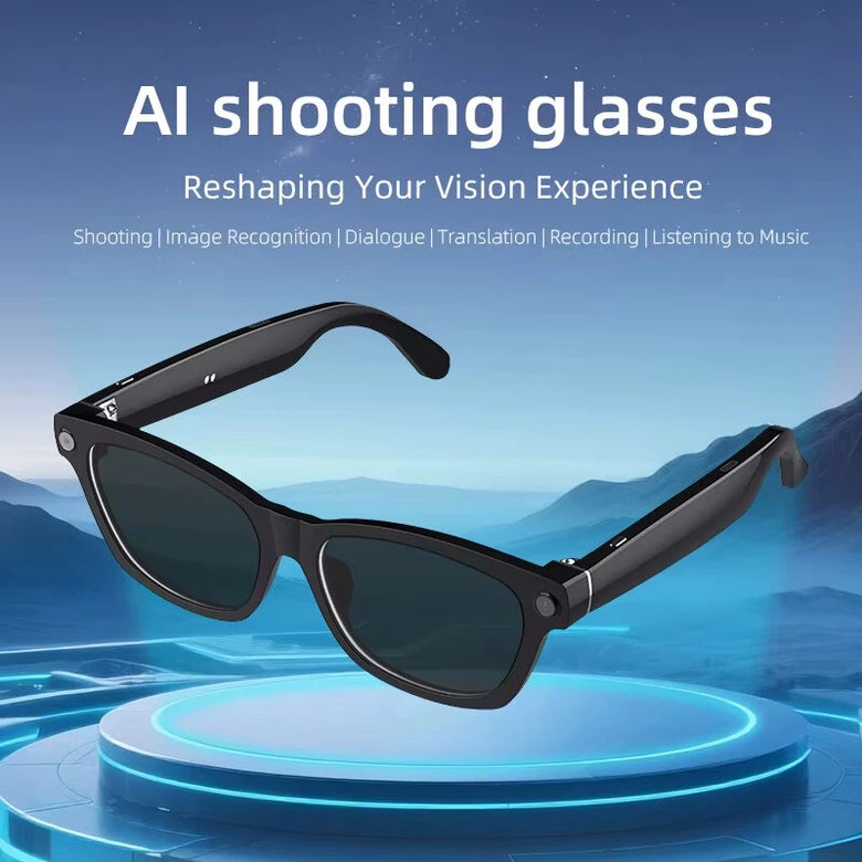 Senbono V03 AI Smart Glasses 500W HD 2K Video Recording Real-time Translation Noise Cancelling Voice Assistant Dialogue Built-In Large Model