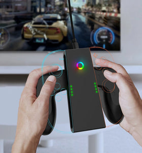JYS JYS-NS2287 Switch2 Joy-Con Magnetic Charging Grip Type-C Fast Charging Dock for Dual Gamepad RGB Light Indicator Portable Gaming Accessory
