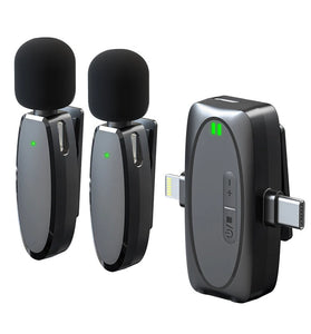 VIMAI AP006 Wireless Lavalier Microphone Smart Noise Cancelling Mic 50m Range 6H Battery Life USB-C/iP Interface Compatible for iPhone Android Camera Live Streaming Recording