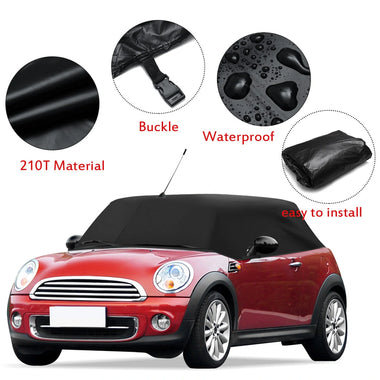 210T Car Half Body Cover For BMW MINI 2004+ Roof Protector UV Snow Resistant