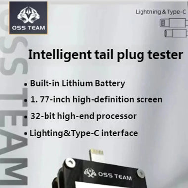 OSS TEAM T9 Mobile Phone Charging Port Tester 1.77-Inch Display 3.5-Digit 2.99 Max PN Range 0.00-2.99 V Auto Power-Off Service Tool