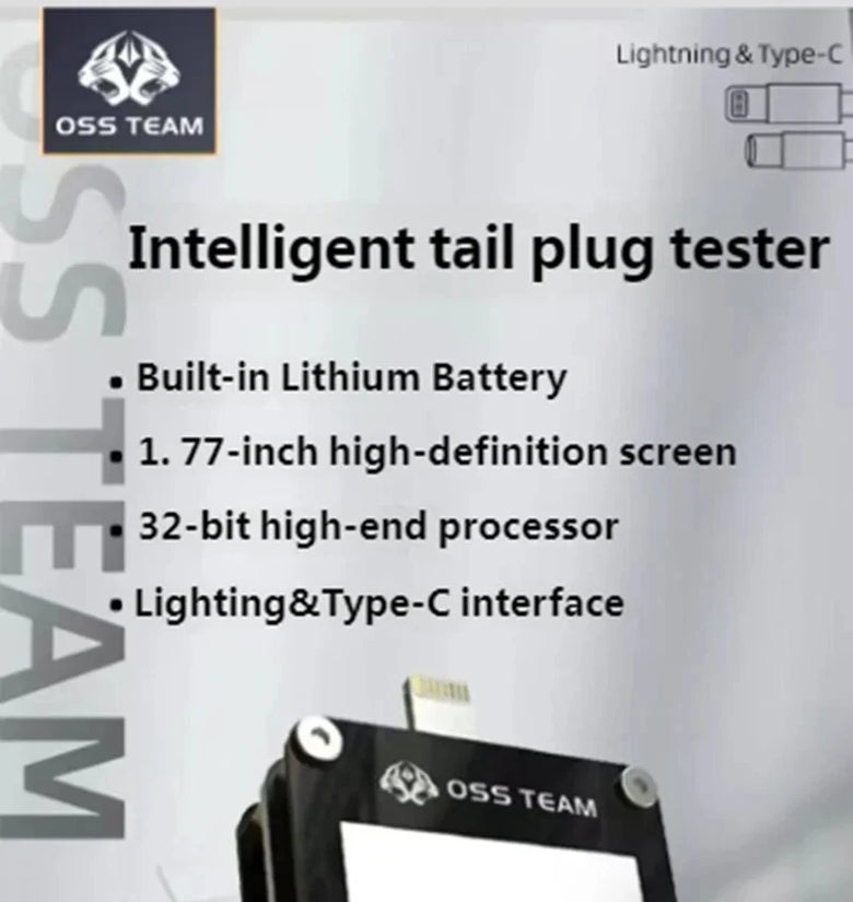 OSS TEAM T9 Mobile Phone Charging Port Tester 1.77-Inch Display 3.5-Digit 2.99 Max PN Range 0.00-2.99 V Auto Power-Off Service Tool