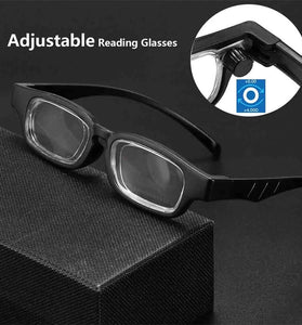 TR Adjustable Focus Reading Glasses Range +1.0 to +4.0 Comfortable Anti-blue Light Zoom Presbyopia Glasses