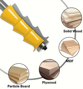 LAVIE 12mm 1/2" Shank Louver Shutter Style Router Bit Woodworking CNC Carbide Milling Cutter with Bearing Ideal for Decorative Line Carving on Wood