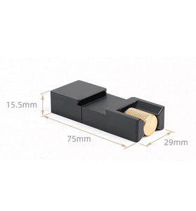 GANWEI Steel Ruler Positioning Block Adjustable CNC Aluminum Alloy Brass Dual Scale 330MM Metric and Inch for Precision Measuring