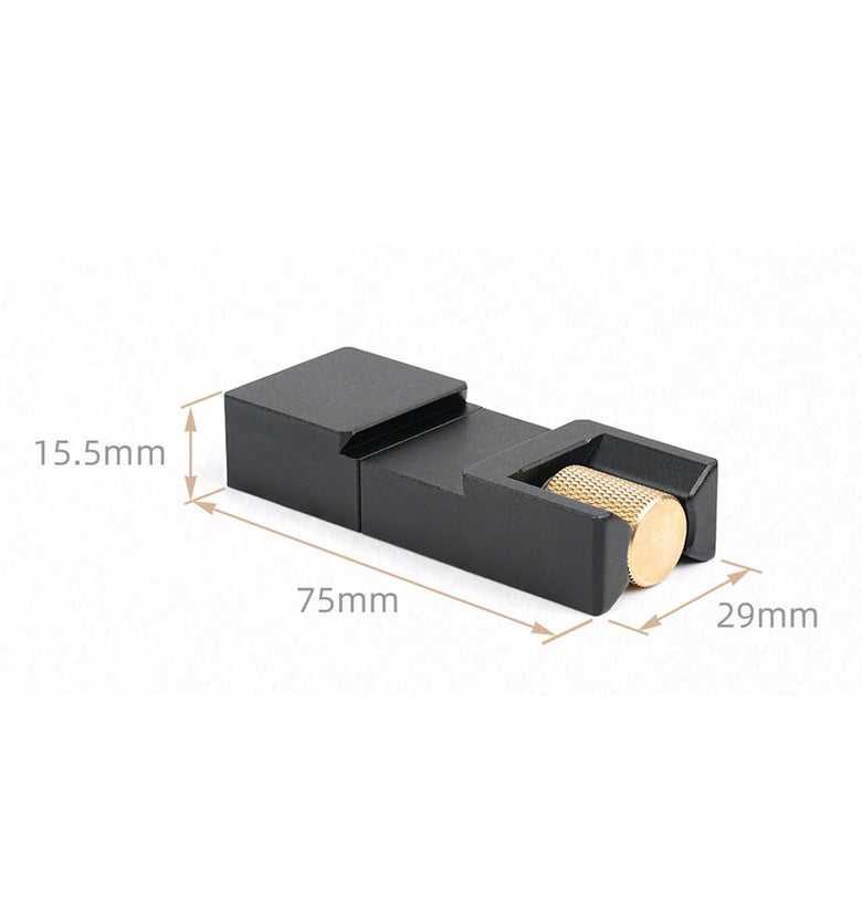 GANWEI Steel Ruler Positioning Block Adjustable CNC Aluminum Alloy Brass Dual Scale 330MM Metric and Inch for Precision Measuring