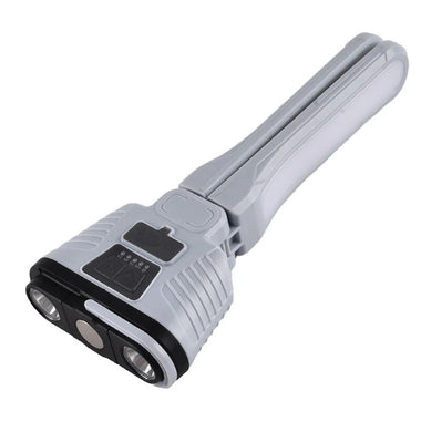 Multi Light Sourch Multifunctional Flashlight Solar Power Bank Outdoor USB Folding Camping LED Light Magnetic Work Light Warning Lamp