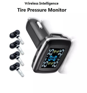 Tire Pressure Monitoring System TPMS Display Wireless Four-Wheel Independent Display Tire Pressure Monitor Tire Pressure Detector