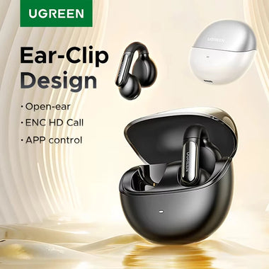 UGREEN HiTune S5 TWS Earclips Earbuds Wireless bluetooth 5.4 Earphone 12mm Dynamic Coil AAC Audio DNN CAll Noise Reduction 24H Battery Life 80ms Low Latency Headphones