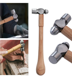 RUITOOL Portable Multifunctional Mini Handmade Hammer High Carbon Steel Head Wooden Handle Suitable for Jewelry Plating and Household Use