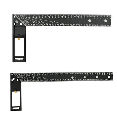 Multifunctional Right Angle Ruler High Carbon Steel 1.5mm Thickness Aluminum Handle 300mm/400mm for Woodworking and Construction