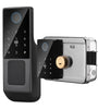 Tuya Outdoors Waterproof Smart Door Lock with Fingerprint/Key/Password/IC Card/Tuya APP Unlock Digital Key-pad Electronic Biologic Security Lock for Home Security