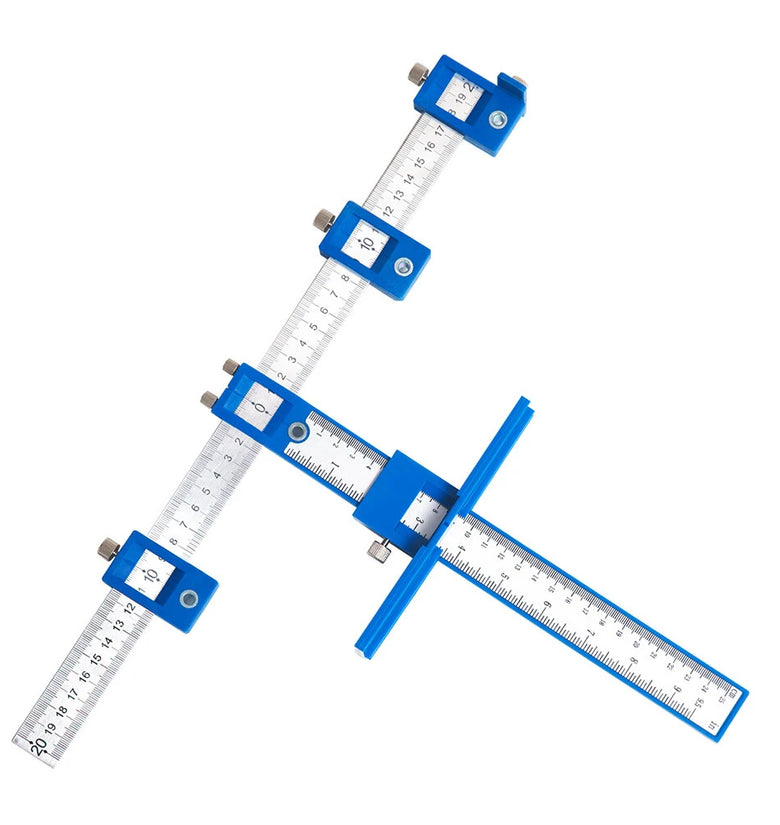 Adjustable Cabinet Hardware Jig Woodworking Hole Punch Locator Drill Guide for Installation of Handles Knobs on Doors and Drawer For Woodworking