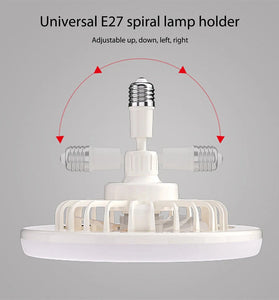 E27 Ceiling Fan Light Brightness & Color Temperature Dimmable 3-Speed Wind with Remote Control for Living Room Dining Room