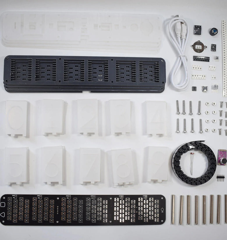 Geekcreit DIY Imitate Glow Clock Kit Full Color RGB Glow Tube Clock LED Music Spectrum Kit