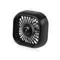 USB Car Vent Mini Fan Portable  Air Conditioning Outlet Car Fan Gradient Colorful Atmosphere Light Small Fan Row Exhaust Fan