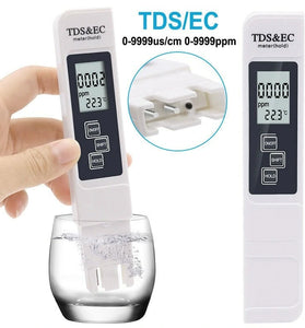 High Accuracy TDS Meter Digital Water Tester 0-9990ppm TDS EC LCD Water Purity PPM Aquarium Filter