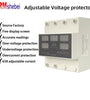 Five-Screen Auto-Switching Three-Phase Digital Voltage Protector 63A 220V Adjustable Over/Under Voltage Protection Device with Real-Time Monitoring