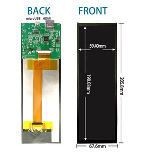7.9 inch IPS PC Case Secondary Screen 400x1280 TFT LCD Temperature Monitoring Ultra Wide Stretched Bar Long Advertising Display