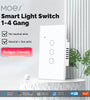 MoesHouse Tuya Smart WiFi Light Switch US Plug 1/2/3/4 Gang Glass Touch Panel APP Remote Control Timing Function Voice Control with Alexa Google Assistant