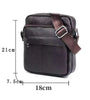 BULLCAPTAIN Genuine Leather Mens Crossbody Bag Compact Messenger Bag Portable Zipper Design Business Casual Fashion Shoulder Bag for Travel Work