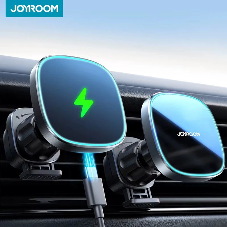 Joyroom Car Mount Charger 15W Wireless Car Charger Hands Free Air Vent Magnetic Phone Holder for ios 16 15
