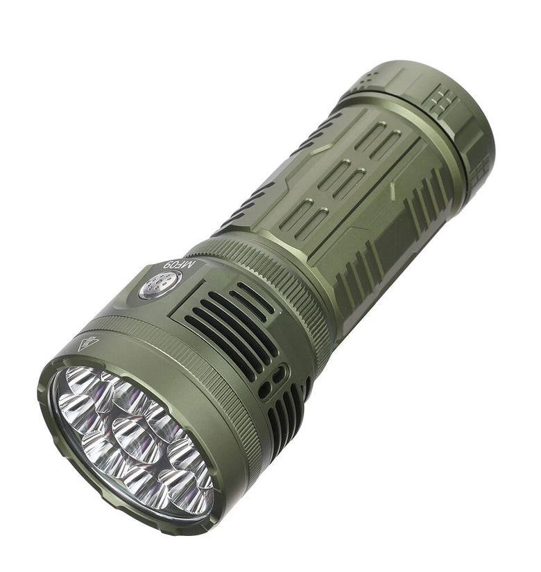 Astrolux MF09 9* XHP50.2 LED 26000LM 600M High Lumen Flashlight With TEC Active Cooling System + Fan, 46950 Battery, Removable Handle, Ultra-bright Long Range Strong LED Torch Perfect For Outdoor Searching Camping Heavy Duty