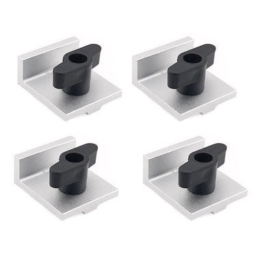 4Pcs T Track Stop Block for T-Track Low-Profile Design Precision CNC Router Table Clamp For Woodworking Sanding and Routing