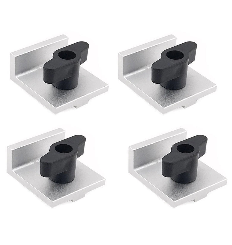 4Pcs T Track Stop Block for T-Track Low-Profile Design Precision CNC Router Table Clamp For Woodworking Sanding and Routing