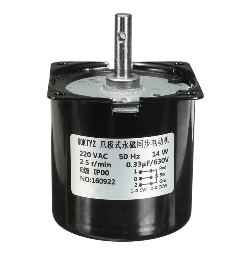 AC 220V 2.5RPM High Torque Gear-Box Electric Synchronous Gear Motor