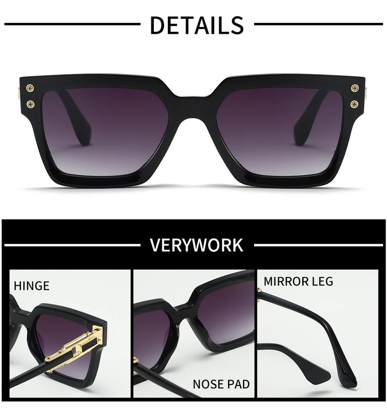 Fashion Retro Square Sunglasses Women Men UV400 Protection Sun Glasses for Outdoor Travel