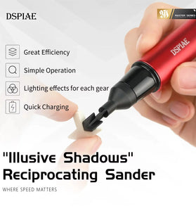 DIY ES-A Electric Reciprocating Sander USB Charge 8 Sanding Heads Overload Protection 100 Min Usage Premium Sandpapers Storage Case