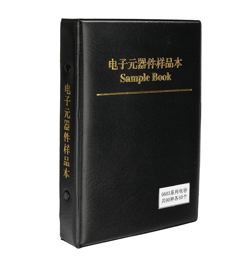 Aemedy 4500pcs 0603 SMD Capacitor Sample Book 90values Each 50pcs 0.5PF~2.2UF Capacitor Assortment Kit Pack