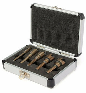 5PCS Countersink Tool Bit Set Includes 1/4" 3/8" 1/2" 5/8" 3/4" Drills Perfect for Woodworking Soft Metal DrillingPlastic Cutting
