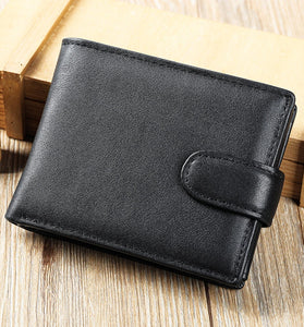 Ekphero Men's Retro Genuine Leather Wallet, Compact Multi-Card Money Clip, Multi Slot Anti-theft Credit Card Holder Coin Purse