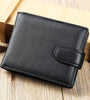 Ekphero Men's Retro Genuine Leather Wallet, Compact Multi-Card Money Clip, Multi Slot Anti-theft Credit Card Holder Coin Purse
