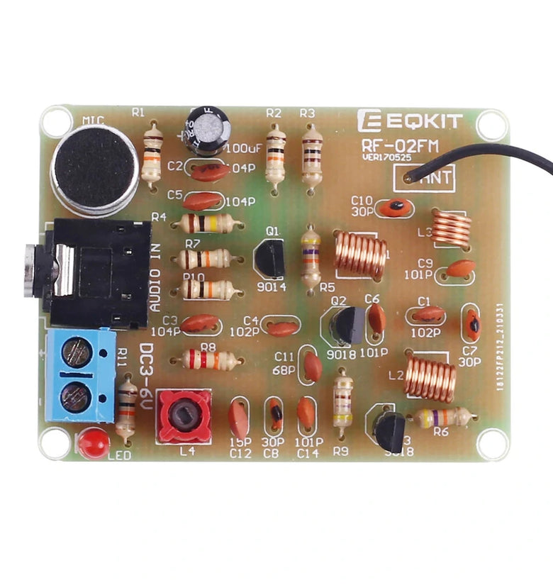 88-108MHz DIY Kit FM Radio Transmitter and Receiver Module Frequency Modulation Stereo Receiving PCB Circuit Board