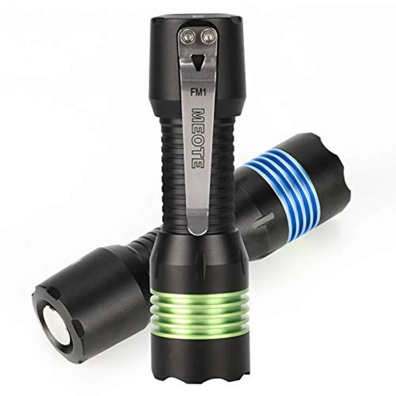 Meote FM1 Tactical Flashlight 4500 Lumens 152 Meters 4pcs LH351D 5000K High Lumen High CRI 90 Mini Portable EDC LED Flashlight