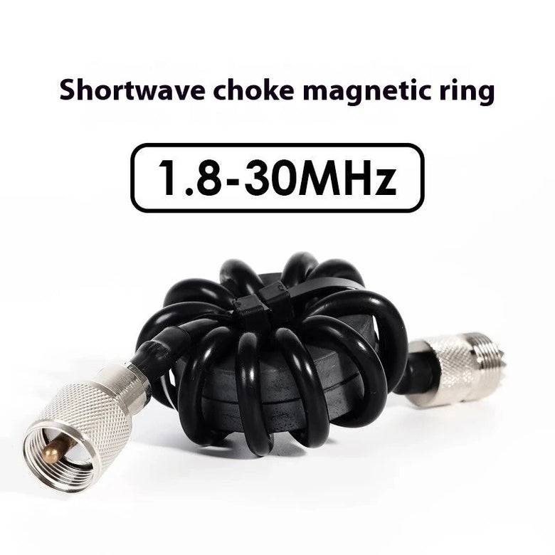 ZP614 HF Current Balun 1:1 Design 1.8MHz-30MHz EMI Suppression High Power 150W PEP Large Magnetic Core Ferrite Ham Radio Shortwave Communication Accessories