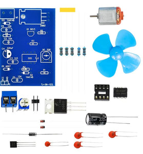 NE555 DC 4.5V DIY Electronic Fan Module PWM Speed Control Motor Speed Controller Electronic Soldering Kit for Learning
