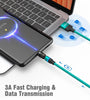3A USB-A to Micro/Type-C/iP Cable 540 Rotate Magnetic Data Cable Support QC3.0 Fast Charging Data Transmission Copper Core Line 1M/2M Long for iPhone 15 14 13 for Huawei Pura 70 Ultra for Xiaomi Civi4 Pro